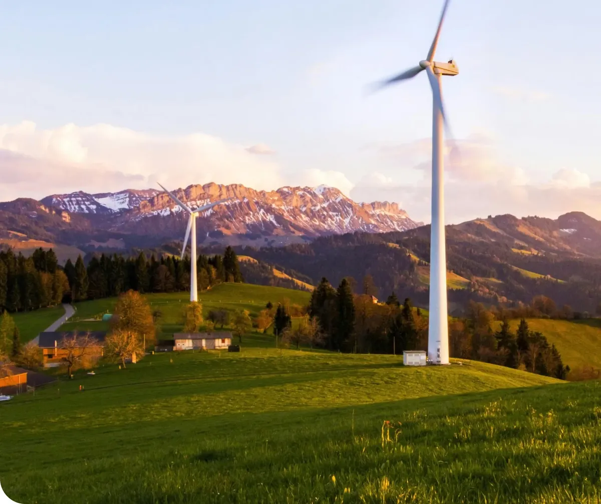 Eoliennes Image montagnes